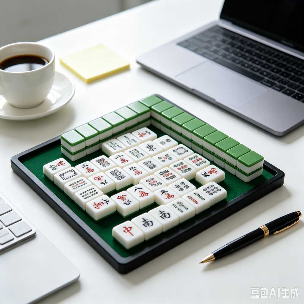 unique text mahjong tiles design